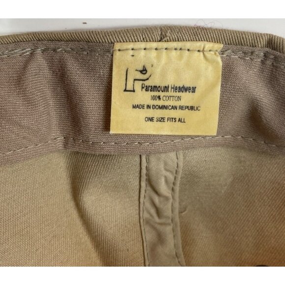 Buckmasters Mens Adjustable Strapback Hat Tan/Camo Hunting Embroidered Cap - Picture 9 of 9